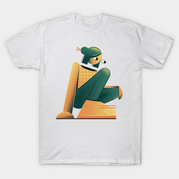 Asian woman in squat T-Shirt by Léo Alexandre